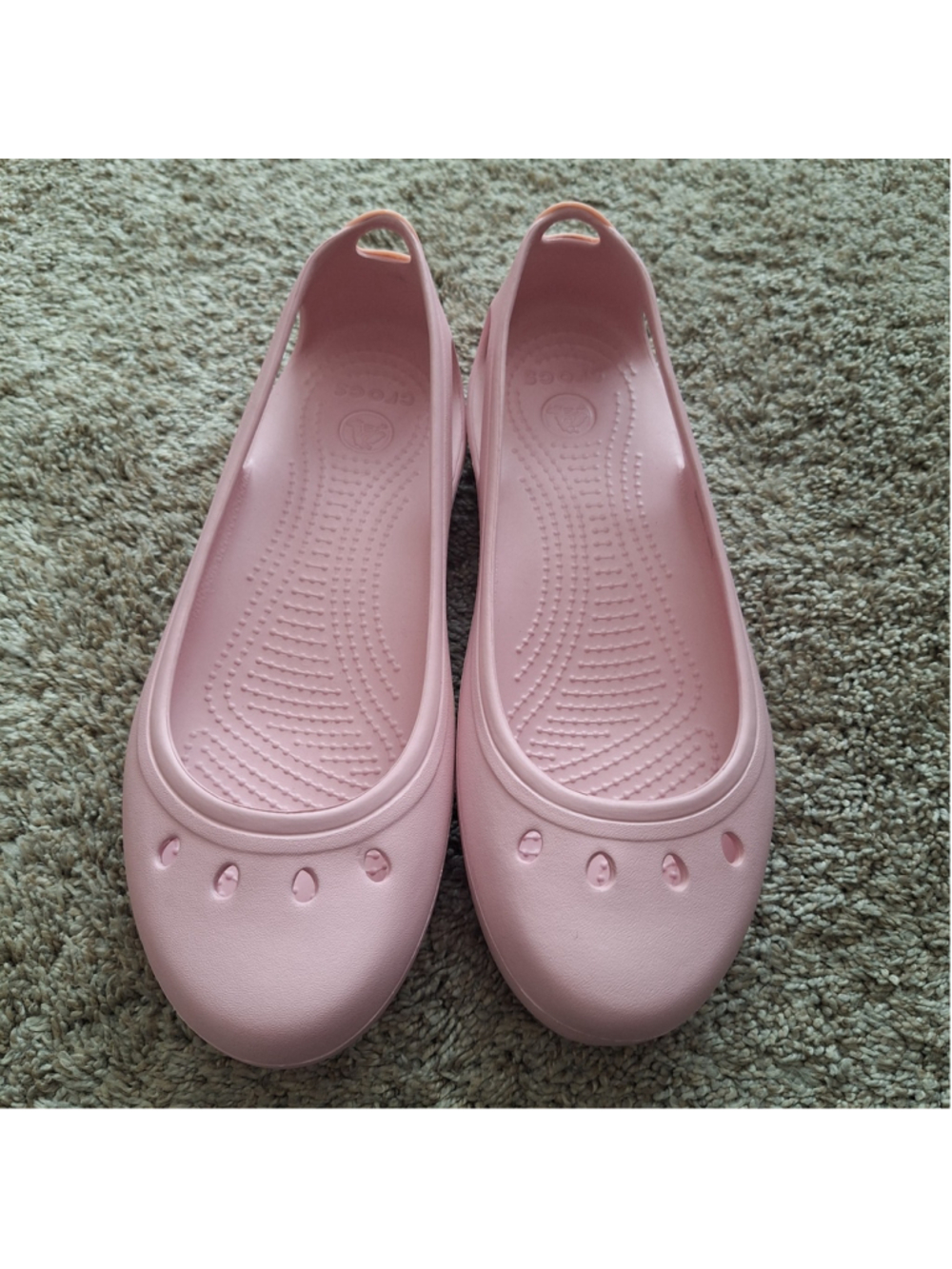 Crocs Womens Sz 9 Kadee Ballet Flats Slip On Closed Toe Comfort Shoes Light Pink - Picture 3 of 7